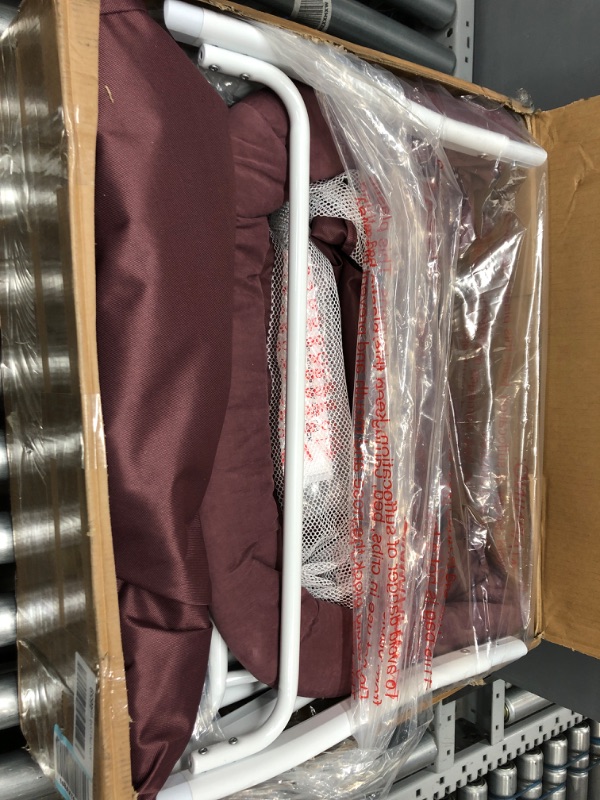 Photo 1 of Dream On Me Traveler Portable Bassinet in Berry, Lightweight and Breathable Mesh Design, Easy to Clean and Fold Baby Bassinet - Carry Bag Included
