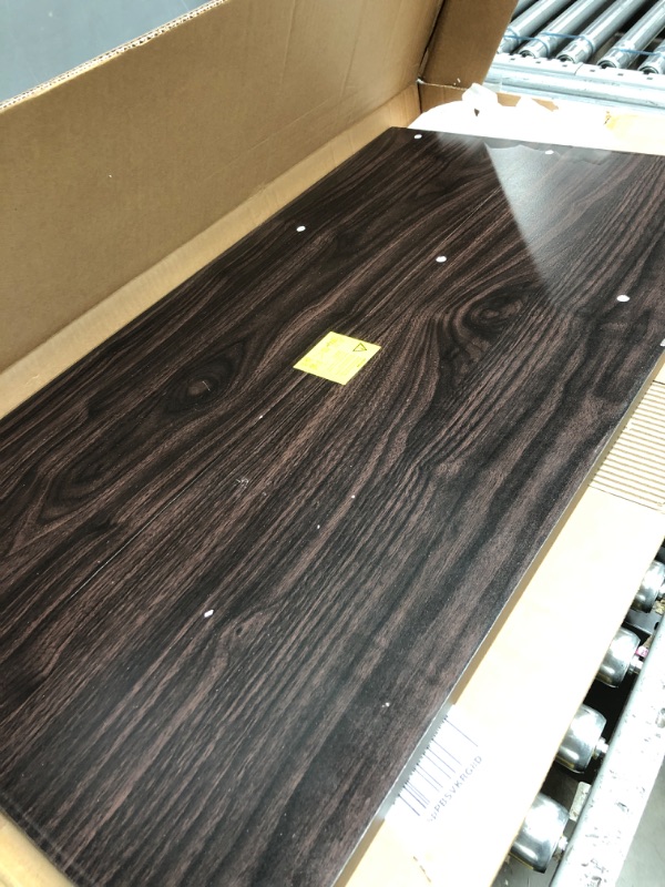 Photo 1 of Amazon Basics Classic Home Office Computer Desk With Shelves - 29.5 x 19.6 x 35.5 Inches, Espresso Espresso Computer and study desk