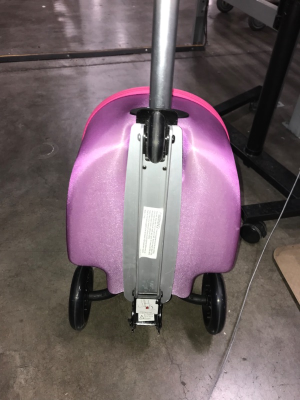 Photo 1 of Kiddietotes 3-D Lightweight Hardshell Carry-on Scooter Suitcase - LED Light Up Wheels - Unicorn