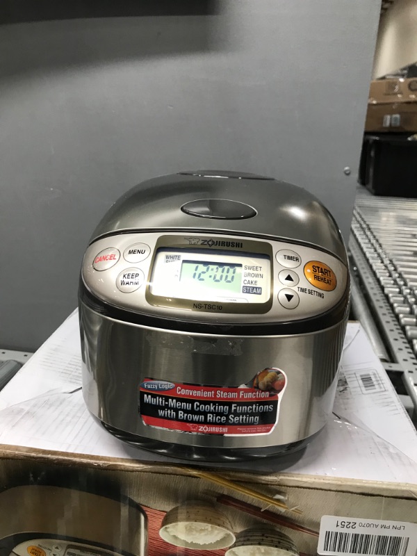 Photo 3 of *** NONFUNCTIONAL ***
Zojirushi NS-TSC10 5-1/2-Cup (Uncooked) Micom Rice Cooker and Warmer, 1.0-Liter 5.5 cups Rice Cooker