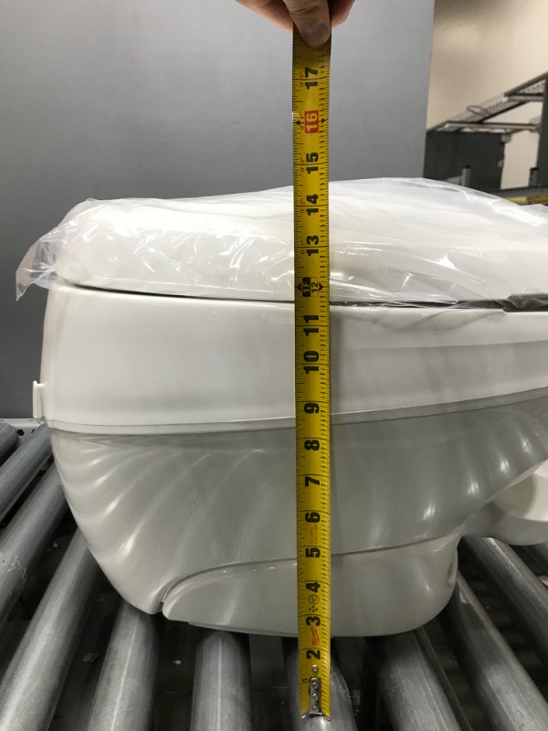 Photo 1 of Aqua-Magic Bravura RV Toilet Pedal Flush with Hand Sprayer / Low Profile / White - Thetford 31122 Low White