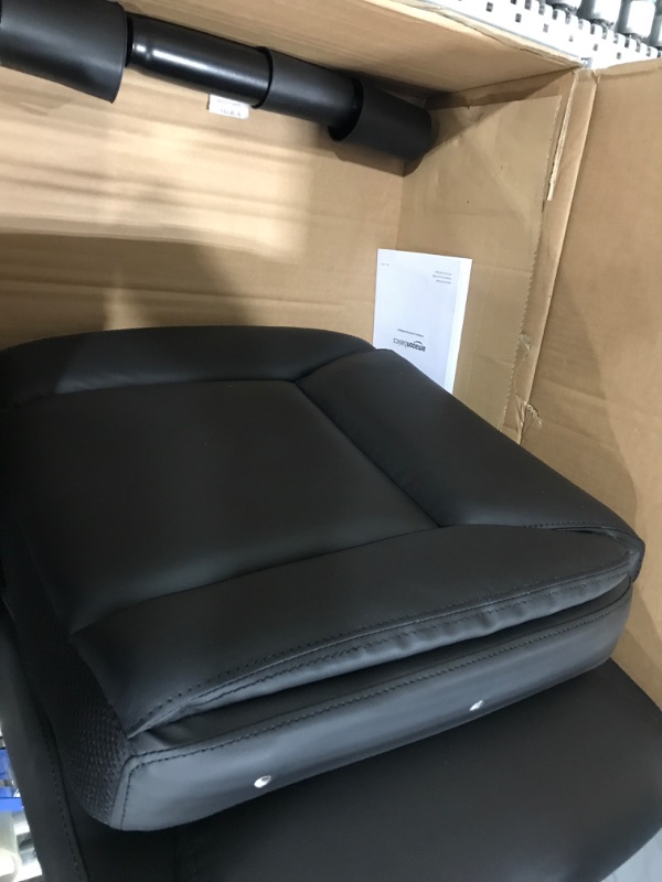 Photo 1 of Amazon Basics Classic Puresoft Padded Mid-Back Office Computer Desk Chair with Armrest - Black
