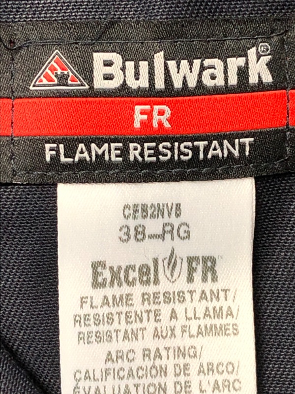 Photo 3 of EXCEL FR® Flame Resistant Classic Coverall CEB2, Navy, Size 38 Regular
