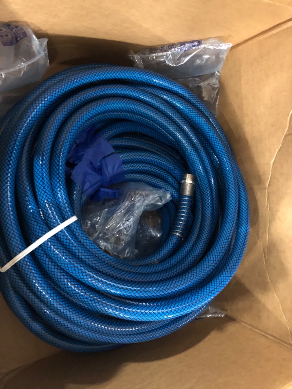 Photo 2 of Camco 50ft Premium Drinking Water Hose - Lead Free and Anti-Kink Design - 20% Thicker than Standard Hoses - Features a 5/8" Inner Diameter (21009)