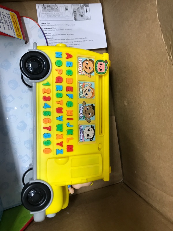 Photo 2 of ***may need batteries ***
CoComelon Musical Learning Bus, Number and Letter Recognition, Phonetics, Yellow School Bus Toy Plays ABCs and Wheels on the Bus, by Just Play