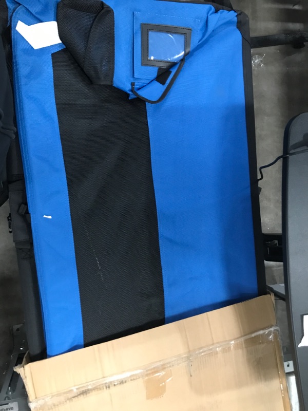 Photo 1 of AmazonBasics Premium Folding Portable Soft Pet Crate - 36‘, BLUE BLUE 36"