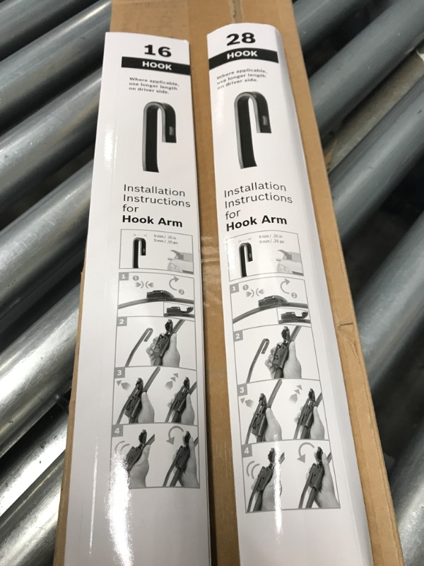 Photo 3 of AmazonBasics - Windshield Wiper Blades (Set of 2) - 19" / 19" Hook Hook 19" / 19"