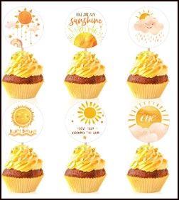 Photo 1 of 48 Pcs First Trip Around The Sun Decorations Birthday First Trip Around The Sun Cake Topper Boho First Birthday Cake Topper for Boys Girls First Birthday Party Cake Decorations