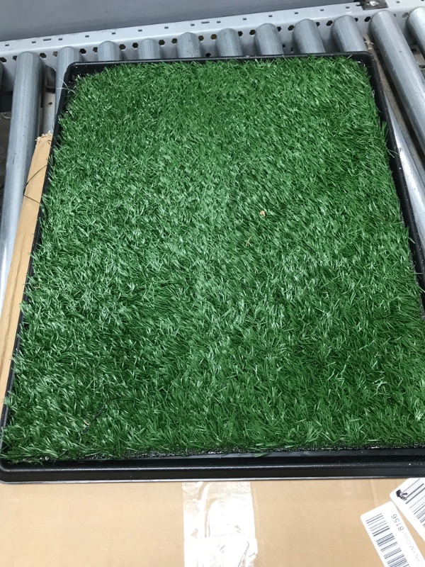 Photo 2 of Artificial Grass Puppy Pee Pad for Dogs and Small Pets - 20x25 Reusable 3-Layer Training Potty Pad with Tray - Dog Housebreaking Supplies by PETMAKER