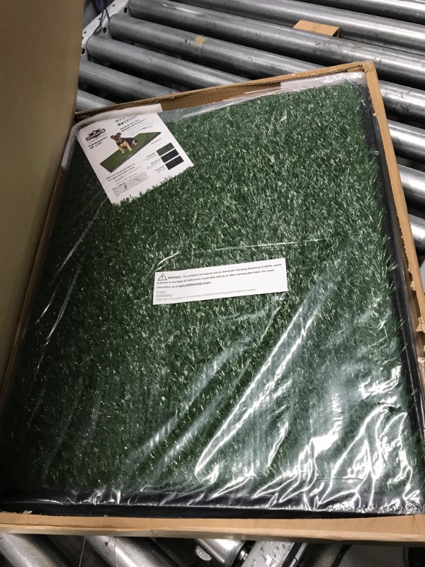 Photo 1 of Artificial Grass Puppy Pee Pad for Dogs and Small Pets - 20x25 Reusable 3-Layer Training Potty Pad with Tray - Dog Housebreaking Supplies by PETMAKER