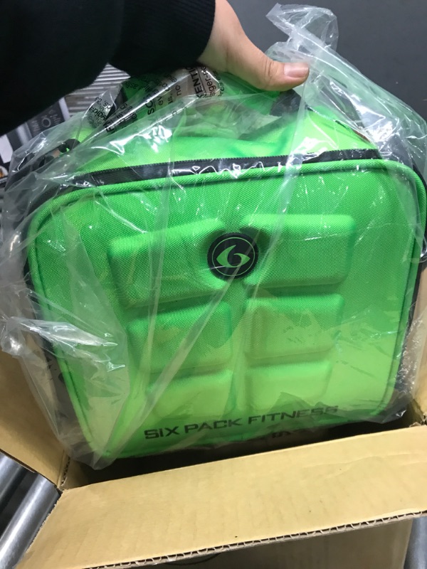 Photo 1 of 6 Pack Fitness Innovator Cube Americas #1 Choice in Meal Prep Management 3 - Meal (Green/Black)