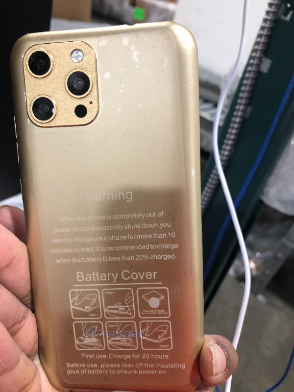 Photo 1 of IP12 PRO Unlocked Android Smartphone ,6.26in Waterdrop Full Screen Dual SIM Cell Phone ,Ultra Thin Mobile Phone Supports Face Fingerprint Unlocking ,Quad Core CPU ,Triple Rear Camera Gold
