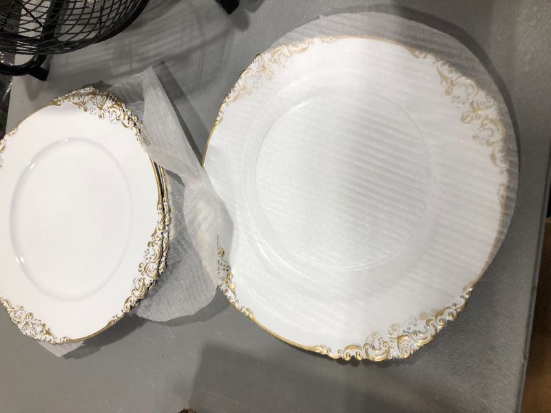 Photo 1 of 4 PC DINNERWARE SET PLATES/TRAYS 