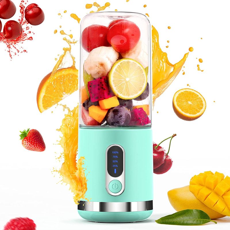 Photo 1 of Portable Blender, Togala A8 Personal Blender Juicer Cup, 4000mAh Type-C Rechargeable, Mini Handheld Blender with 6 Blades, Mixer for Fruit Shakes and Smoothies, Portable Juicer for Home Outdoor