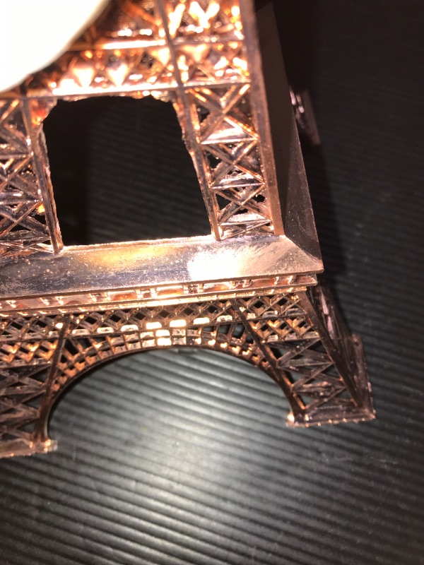 Photo 3 of Allgala Eiffel Tower Statue Decor Alloy Metal, and Size (10", Rose Gold)
*MINOR DAMAGE TO PRODUCT 