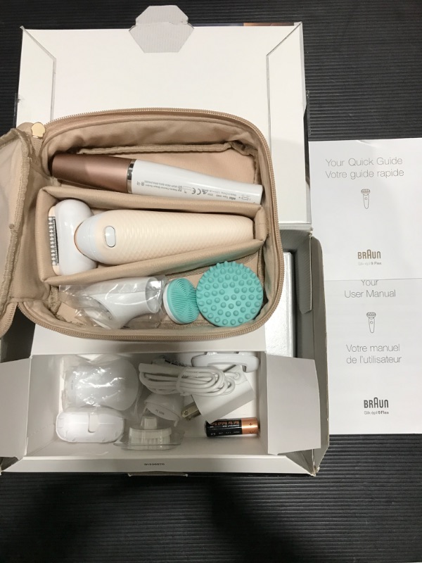 Photo 2 of Braun Epilator Silk-épil 9 Flex 9-300 Beauty Set, Facial Hair Removal for Women, Shaver & Trimmer, Cordless, Rechargeable, Wet & Dry, FaceSpa