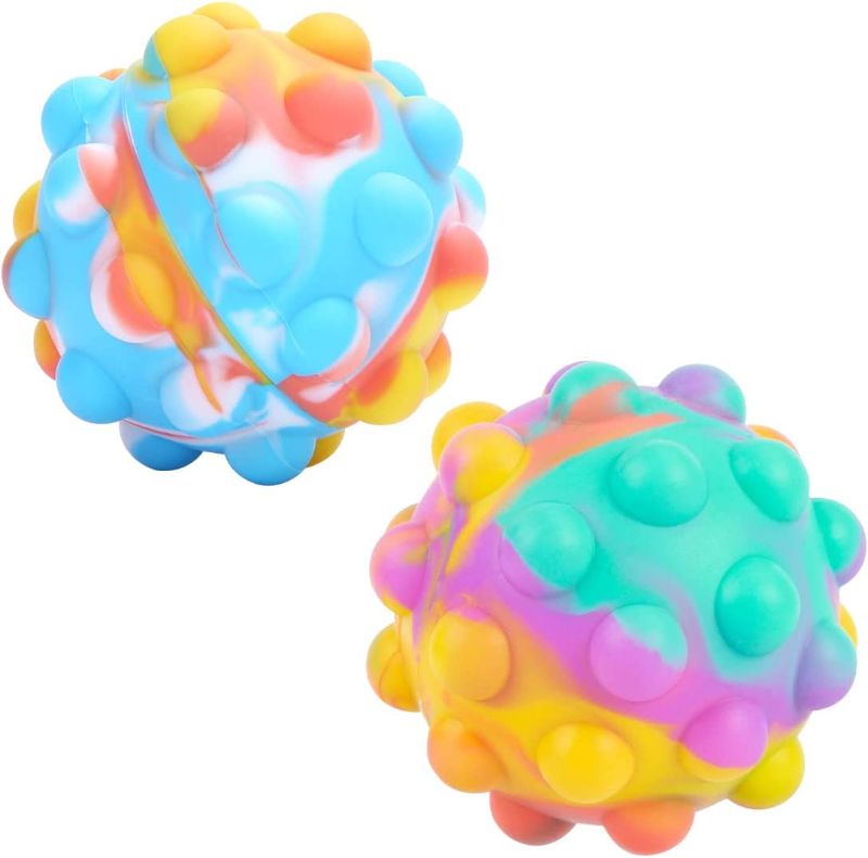 Photo 1 of Fidget Toy Ball, Pop it Ball, Pop Fidget Toy Ball, Easter Basket Stuffers 3D Pop Stress Ball, Anti-Anxiety Squeeze Sensory Toy for Kids and Adults(2 boxes) 