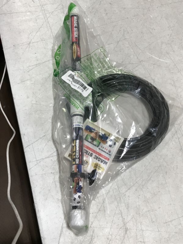 Photo 1 of Magic Stick Digital TV Antenna - 1080p Antenna TV Digital HD Indoor or Outdoor - Signals with 50 to 80 Mile Range with 20ft Long Wire - HDTV Antenna Long Range - Clear TV Antenna as Seen on Television
