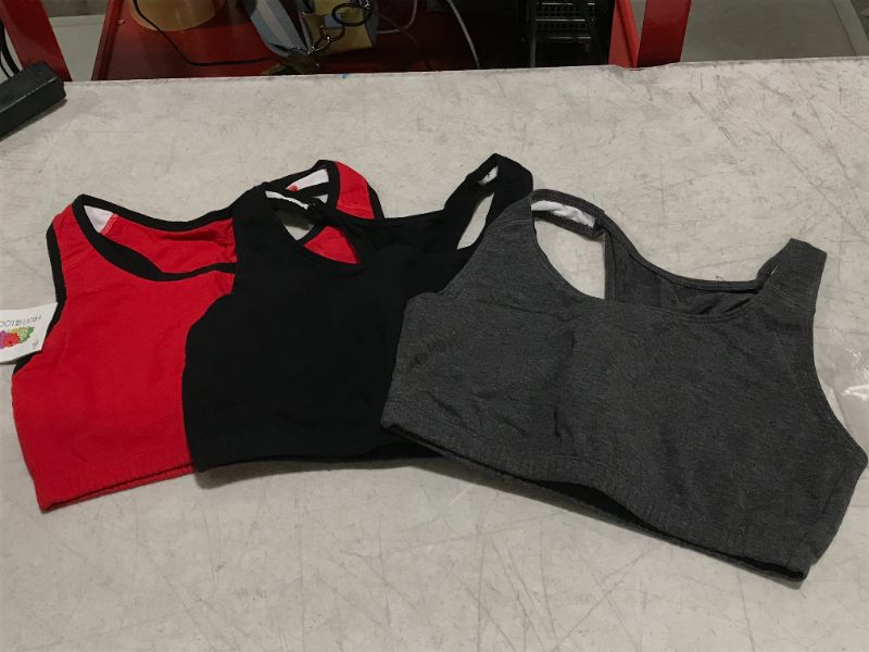 Photo 1 of 3pk sports bras colored Tall 36