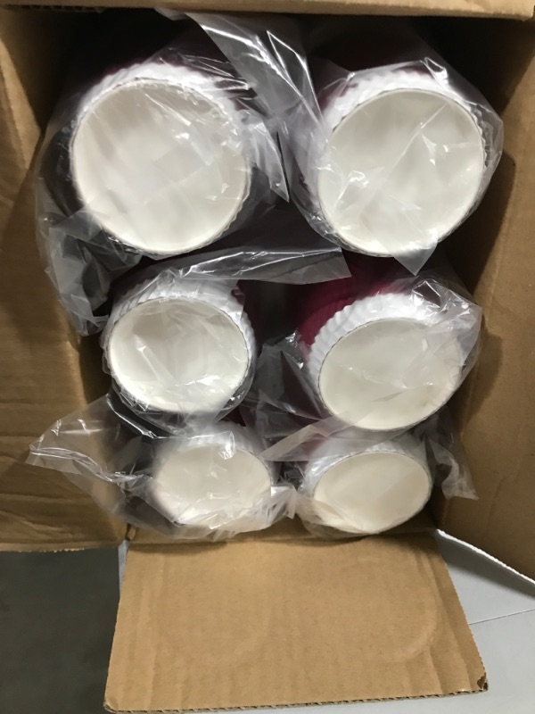 Photo 2 of 120 Pack 8 oz Coffee Cups,Paper Coffee Cups,Disposable Hot Paper Coffee Cups for Home,Restaurant,Store and Cafe (Burgundy)