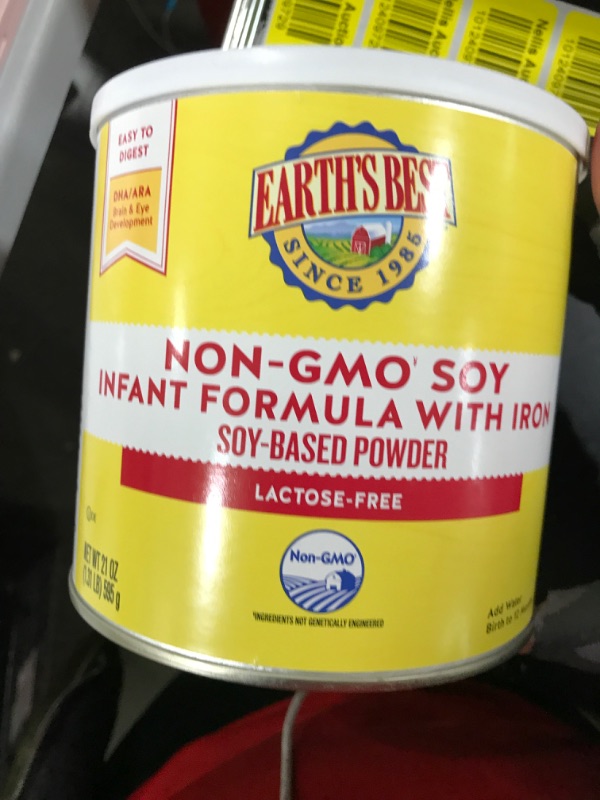 Photo 2 of Earth's Best Infant Formula with Iron, Lactose-Free, Soy-Based Powder, Birth to 12 Months - 21 oz