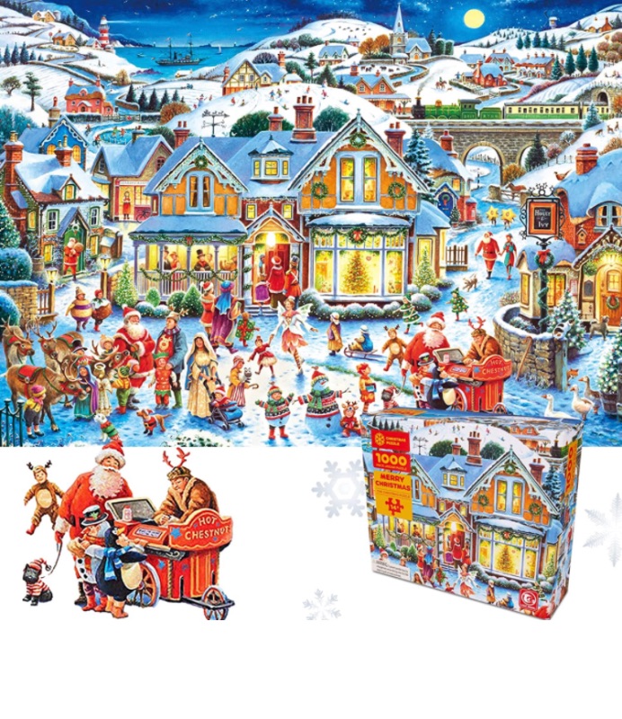 Photo 1 of Christmas Jigsaw Puzzle 1000 Pieces for Adults and Kids-Family Game Toys, Christmas Vacation Fun Indoor Game, Christmas Decoration,Unique Christmas Thanksgiving Birthday Gifts for Boys and Girls