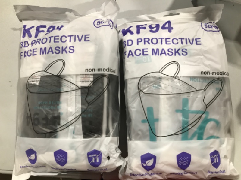 Photo 1 of 2 packs of masks 