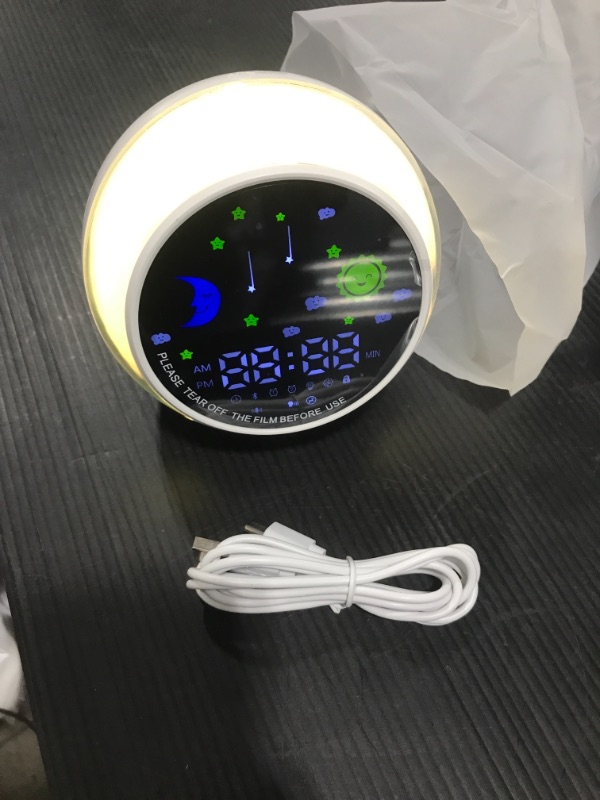 Photo 2 of Alarm Clock Touch Night Light .DIY Recording Alarm Clock Ringtones, Sleep Sound Machine, Wake Up Light Alarm Clock and Sleep Trainer for Children, Bluetooth Speaker.
