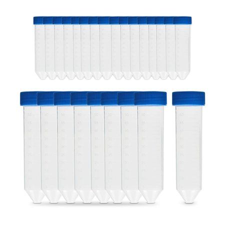 Photo 1 of 25pcs 50ml Clear Conical Centrifuge Tubes with Screw Caps Plastic Graduated Lab Test Tube
