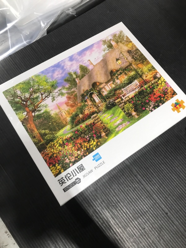 Photo 2 of 1000 Piece Jigsaw Puzzle Beautiful Landscape Painting for Girls and Boys.Large Finished Size 27.56" x 19.69"(British House)
