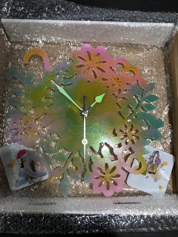 Photo 1 of 3D CLOCK RAINBOW TRANSPARENT 