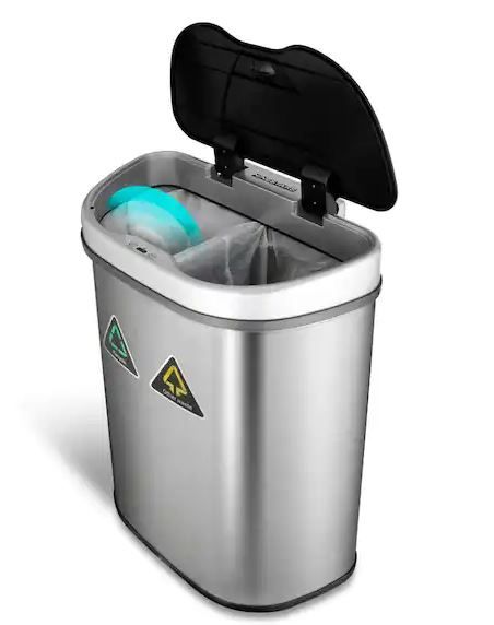 Photo 1 of 18.5 gal. Motion Sensor Auto Open Recycling Bin
