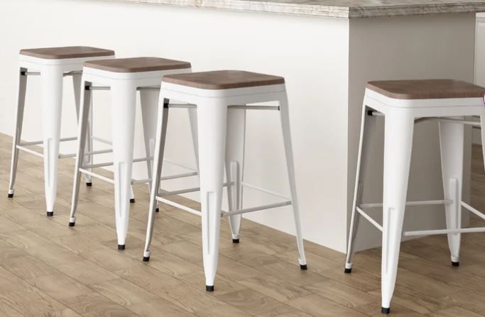 Photo 1 of 4  of the white sitting stools 