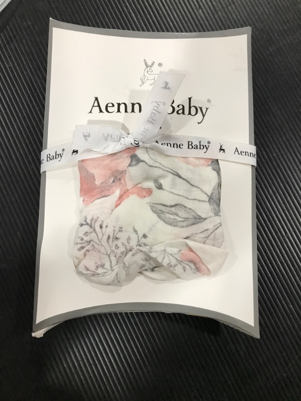 Photo 2 of Aenne Baby Girl Floral Muslin Swaddle Blanket Large 47 x 47 inch