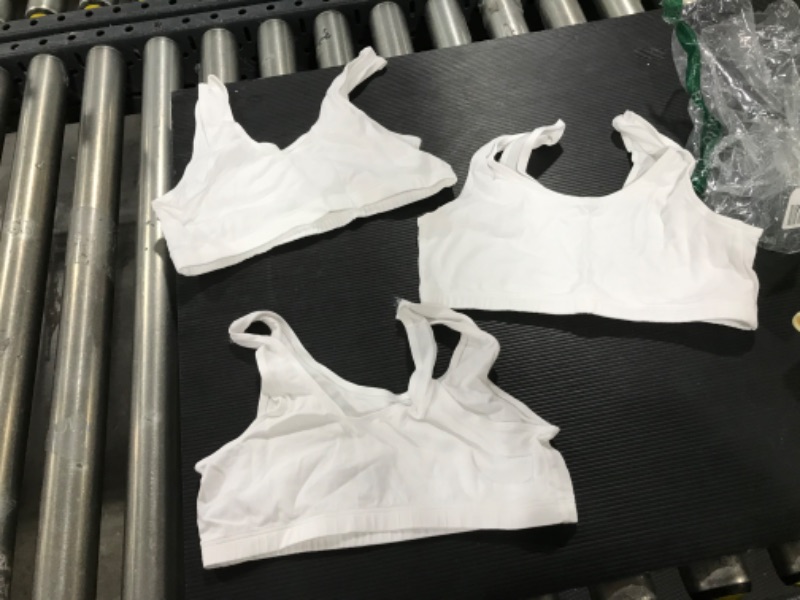 Photo 1 of 3 PACK OF hanes girls white sports bra  s