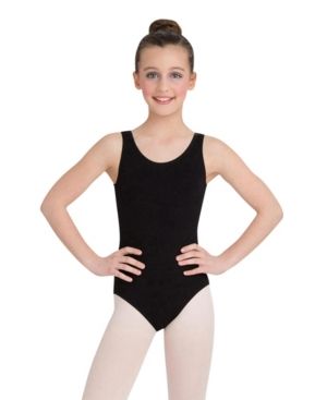 Photo 1 of Capezio Big Girls High Neck Tank Leotard- BLACK- SIZE L