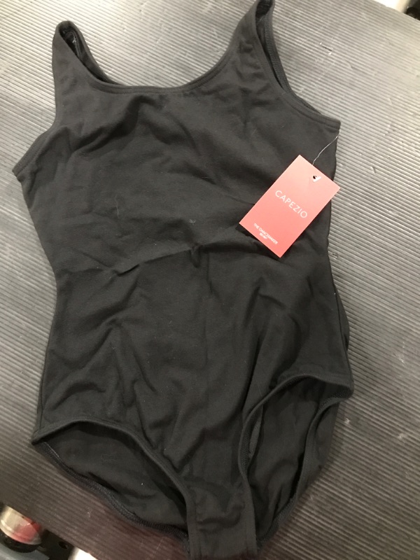 Photo 2 of Capezio Big Girls High Neck Tank Leotard- BLACK- SIZE L