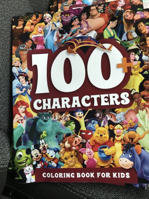 Photo 1 of 100 Disney Pixar Characters Coloring Book for Kids
