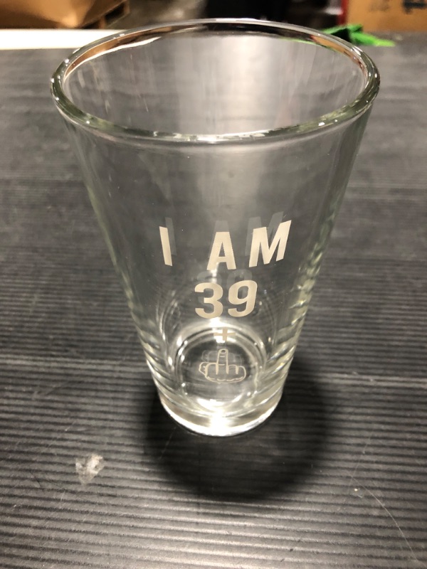 Photo 2 of 39 + One Middle Finger 40th Birthday Gifts for Men Women Beer Glass – Funny 40 Year Old Presents - 16 oz Pint Glasses Party Decorations Supplies - Craft Beers Gift Ideas for Dad Mom Husband Wife 40 th