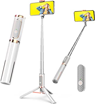 Photo 1 of Selfie Stick Tripod Colorlizard Selfie Stick Tripod with Remote, Aluminum Alloy Phone Tripod, Best Foldable Mini Extendable Tripod Stand 270° Rotation Compatible with iPhone/Android Travel Essentials
