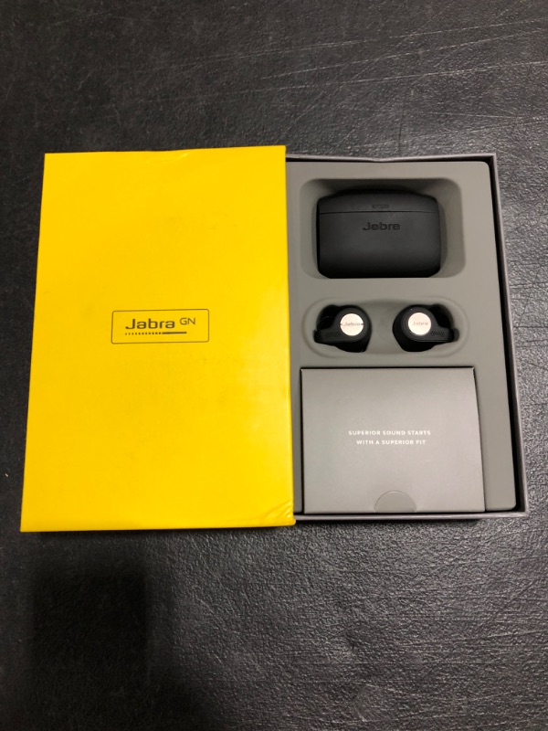 Photo 2 of Jabra Elite Active 65t - Black True Wireless Sport Earbuds Black. OPEN BOX. PRIOR USE. 
