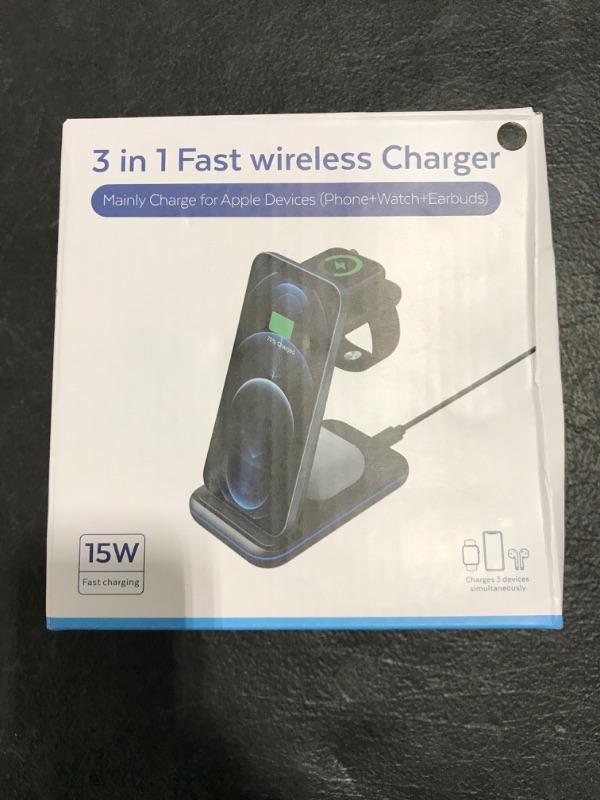 Photo 1 of 3 IN 1 FAST WIRELESS CHARGER. 15 WATT. 
