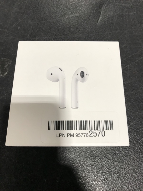 Photo 7 of Apple AirPods (2nd Generation) MV7N2AM/a with Charging Case - Stereo - Wireless - Bluetooth - Earbud - Binaural - in-ear. OPEN BOX. PRIOR USE. MISSING CABLE. 
