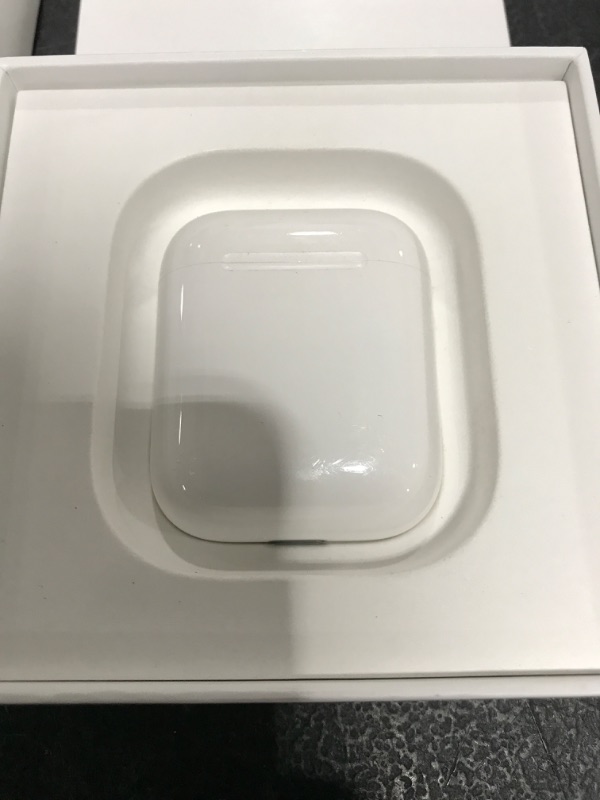 Photo 3 of Apple AirPods (2nd Generation) MV7N2AM/a with Charging Case - Stereo - Wireless - Bluetooth - Earbud - Binaural - in-ear. OPEN BOX. PRIOR USE. MISSING CABLE. 
