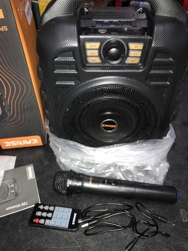 Photo 2 of EARISE T26 Portable Bluetooth PA Speaker System with Wireless Microphone (unable to test )