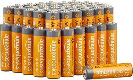 Photo 1 of Amazon Basics 48 Pack AA High-Performance Alkaline Batteries, 10-Year Shelf Life, Easy to Open Value Pack
