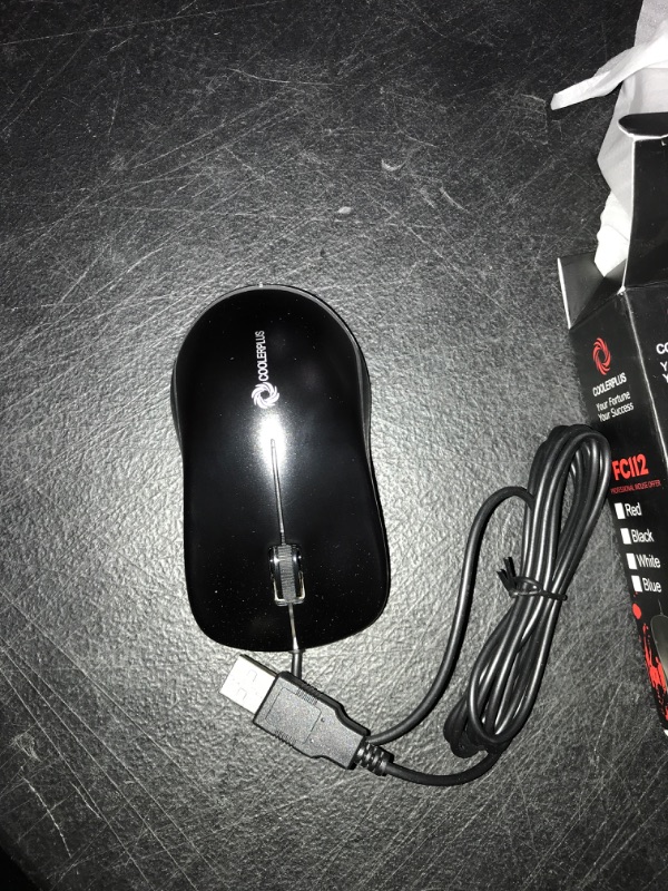 Photo 2 of Coolerplus FC112 USB Optical Wired Computer Mouse with Easy Click for Office and Home, 1000DPI, Premium and Porta (unable to test )
