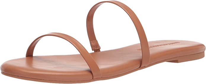 Photo 1 of Amazon Essentials Women's Thin Two Strap Sandal Flat size 71/2
