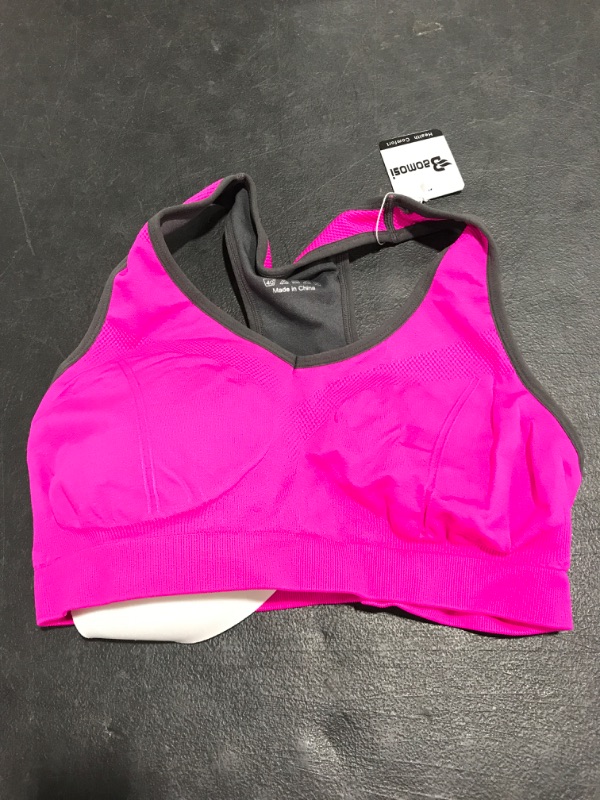 Photo 2 of BAOMOSI Women's Seamless Racerback Sports Bra High Impact Support Yoga Gym Workout Fitness. SIZE XL. 
