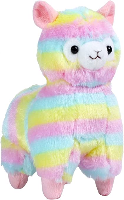 Photo 1 of Amuse Rainbow 7.87 Inches Stuffed Llama Plush Doll Toy
